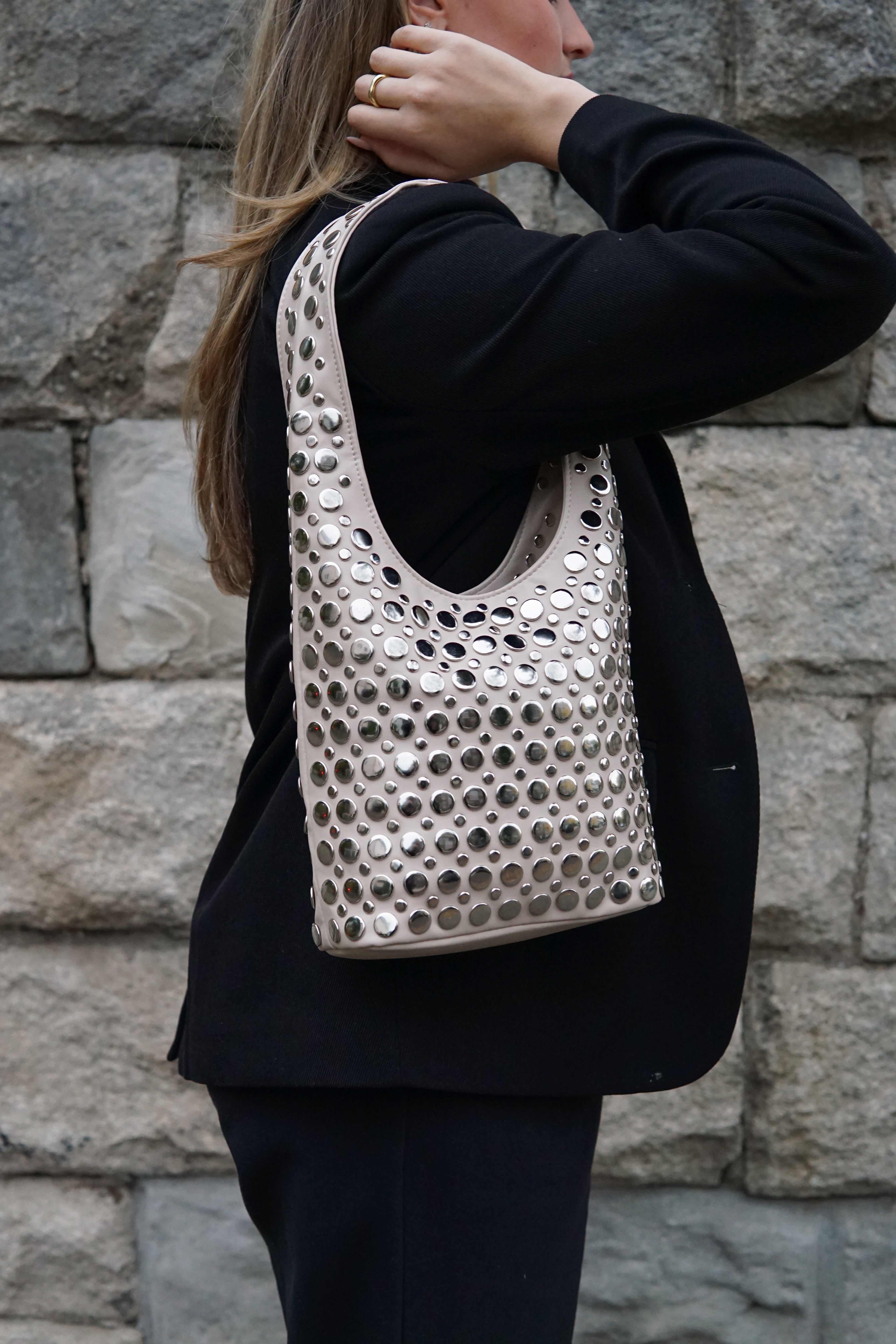 Bali Studded Bag - Khaki